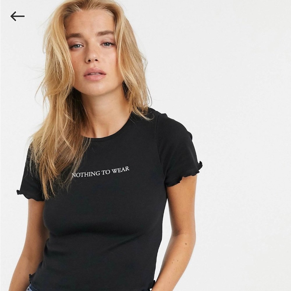 Nothing to wear slogan tee in black